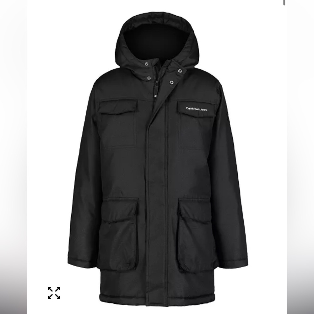 CALVIN KLEIN JEANS BIG BOYS SNORKEL JACKET BLACK - XL